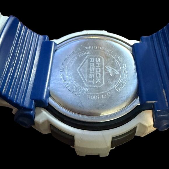 Casio G-Shock G-7900A White Blue Digital Watch Moon Tide Graph Shock Resist